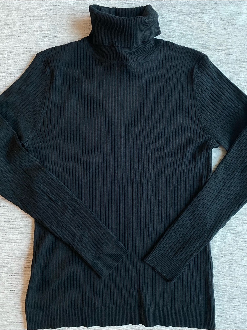 Chico's Women's Size 1 Black Silk Blend Turtleneck Long Sleeve Top NWT - Picture 8 of 14